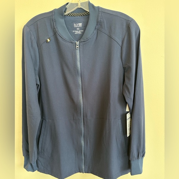 koi Jackets & Blazers - Koi Next Gen Always In Motion Navy Scrub Jacket